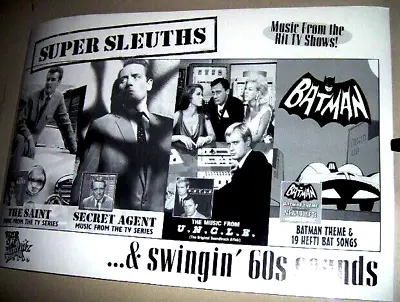 BATMAN Man From UNCLE The Saint Super Sleuths Music From TV Shows RP Poster COOL • $30