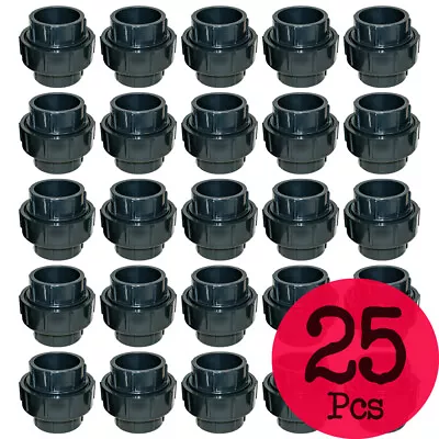 Lot Of 25 PCS. Sch 80 PVC 1-1/4 Inch Union Socket Connect • $115.49