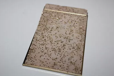 Vintage PS Park Sherman Retro MCM Notepad Holder Gold Glitter  • $16