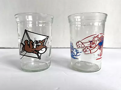 VINTAGE Pair Of Tom & Jerry Welch's Jelly Jar Glasses 1990-1991 MINT • $5