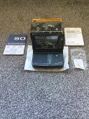 £10 • Buy Sony ICF-C1100 World Time Clock Radio Spares Or Repair 