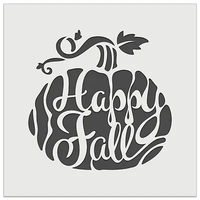 Happy Fall Autumn Harvest Pumpkin With Vine Wall Cookie DIY Reusable Stencil • $6.99
