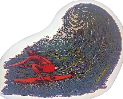 Original Vintage Surfing Wave Iron On Transfer Surfer • $1