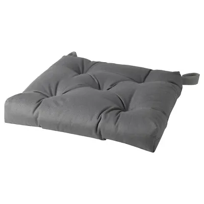 IKEA MALINDA Chair Cushion Seat Pads REMOVABLE COVERs Grey 40/35x38x7 Cm • £9.99