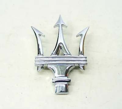 Maserati Granturismo & Quattroporte Chrome Front Grille Emblem Badge - Genuine • $131.75