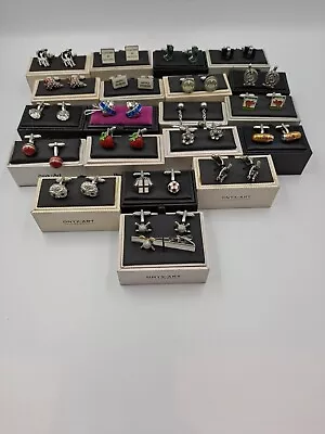 £8 • Buy Onyx Art Novelty Cufflinks Fishing Football Bowling Owl Duck Golf Assorted