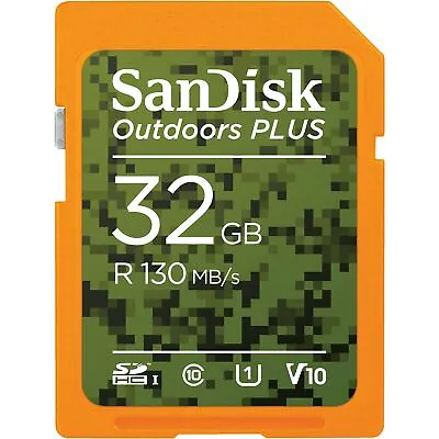 SanDisk SDSDUWC-032G-AW6VN 32GB Outdoors Plus SDHC UHS-I Memory Card • $8