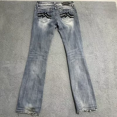 Miss Me Boot Cut Jeans JD1039B Acid Wash Embroidered Pockets Women's Size 30  • $29.99