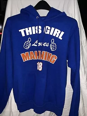 Colts Football “This Girl Loves Manning” Size Small Sweatshirt Blue Hoodie • $17.99