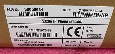 Mitel 5320e IP Phone Backlit Charcoal (50006634) • $40.97