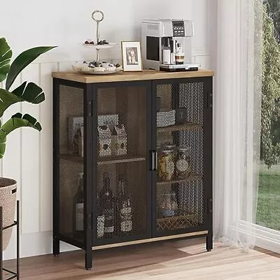 Small Liquor Bar Cabinet For Home Farmhouse Coffee Bar Cabinet For Living Room A • $242.77