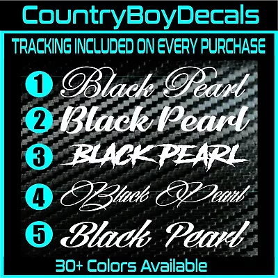 $5.99 • Buy BLACK PEARL Vinyl Decal Sticker Diesel Truck JDM Car Lifted Low Turbo Boost GT