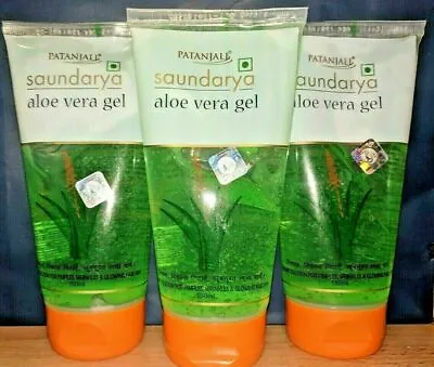 3x150ml Patanjali Aloe Vera Gel Baba Ramdev Remove Pimples Wrinkles Gives Glow • $40.18