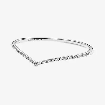 Pandora Sparkling Wishbone Bangle   SIZES 19cm • £2.49