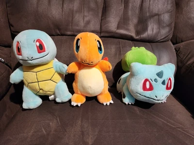 $13.50 • Buy Pokemon Center Lot Of 3 Kanto Starters Plush Squirtle Charmander Bulbasaur