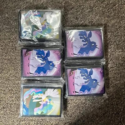 Lot Of 5 My Little Pony Princess Luna & Celestia Card Sleeves 70ct Each Pack • $17.95