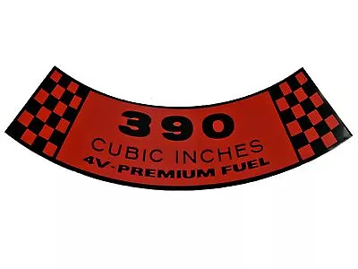 Mustang Air Cleaner Decal 390 4V Premium Fuel DF54 1967 1968 1969 Osborn • $9.59