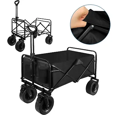 Heavy Duty Collapsible Wagon Cart Outdoor Folding Utility Camping Garden Wheels • $63.99