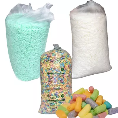 Packing Peanuts White Green Coloured Any Qty Biodegradable Loose Void Fill • £118