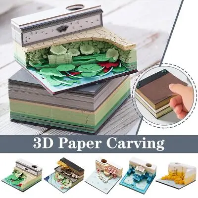 Block Memo Pad 3D Notepad Mini Mosque Model Paper Carving Sticky Pape. L9Y8 • £14.29