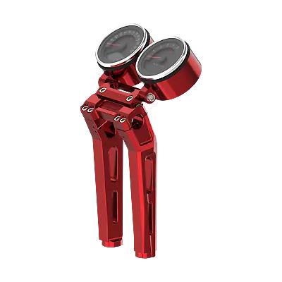 Red 10.0  Handlebar Risers With 4.0  Gauge For Harley  1998-2013 Road Glide FLTR • $259.95