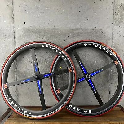 Spinergy Rev X Carbon Fiber Wheel Set 700c Vintage  4 Blade Clincher Race 130 • $519.99
