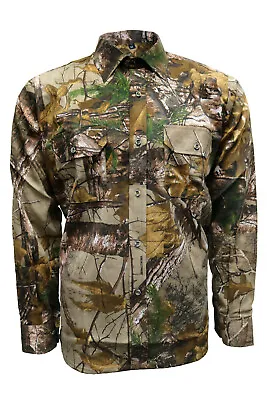 £13.99 • Buy Men's Long Sleeve Jungle Print Shirt Camouflage Hunting Fishing Cotton M-2XL