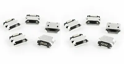 10 Pcs Micro USB Type B Female Socket 180 Degree SMD SMT Jack Solder • £3.25