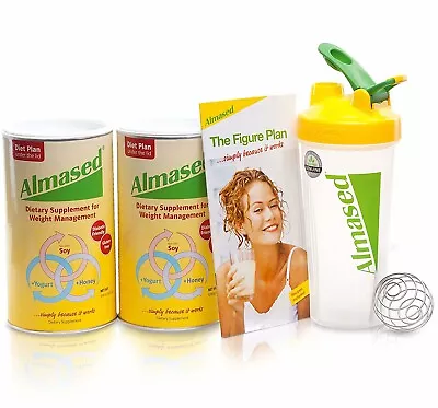 Almased Multi Soy Protein Powder (17.6 Oz) - 2 Pack + Shaker Bottle • $65.94