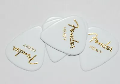 Fender Guitar Picks White 351  Thin Medium Heavy Or Extra Heavy  5 Picks  • $6