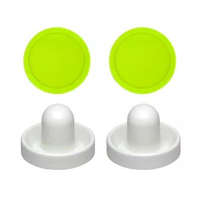 $26.99 • Buy 2 Fluorescent White Goalies With 2 Large Green Air Hockey Pucks