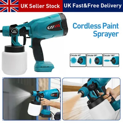 800W Paint Sprayer Spray Gun HVLP Airless Electric Handheld Fence Garden Wall UK • £19.99