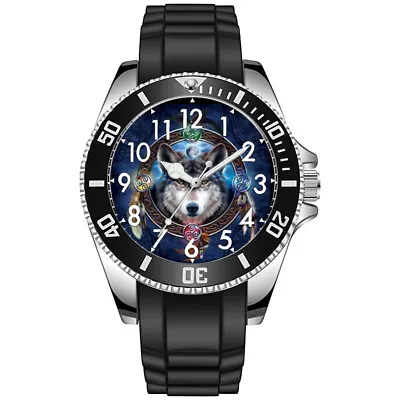 Alpha Wolf Tribal Art Retro Rare Collectible Unisex Watch • $107.49