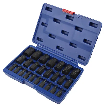 25 PC Multi-Spline Screw Extractor Set Hex Head Bit Socket Wrench Bolt Remover • $24.46