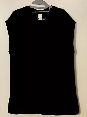H&M  Basics Black Cut Off Shirt Regular Fit Men’s Size XS • $9.20