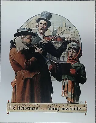 Norman Rockwell 50 Favorites Poster   Christmas Trio  1923 • $5.99