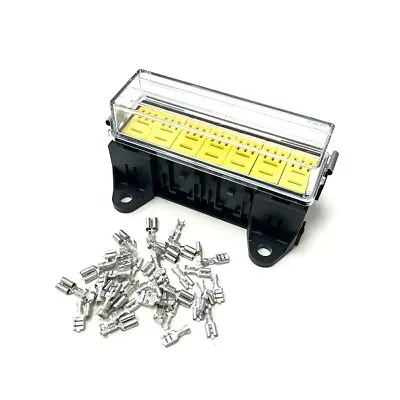 7 Way Automotive Micro Relay Holder Box & Splashproof Lid - Suits 4/5 Pin Relays • $27.12