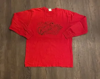 Supreme Daniel Johnston Men's T-Shirt Large Red Graphic Print Long Sleeve USA • $31.48