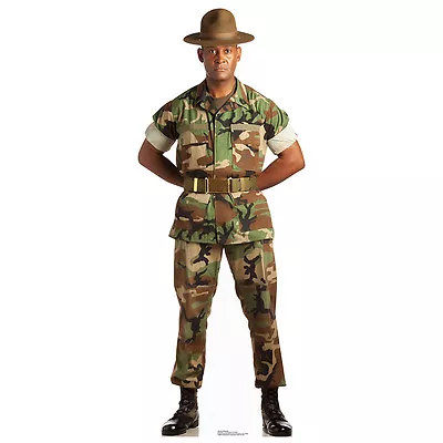 U. S. MARINE Camo Drill Instructor Lifesize CARDBOARD CUTOUT Standee Standup  • $49.95