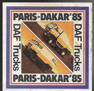 Daf Trucks Paris-Dakar 1985 UK Market Sticker • $21.47