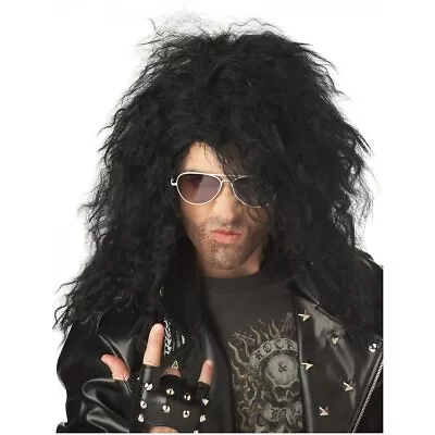 Heavy Metal Rocker Wig 80's Fancy Dress Up Halloween Costume Accessory 2 COLORS • $22.57