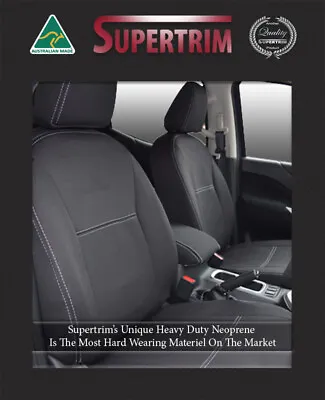 FRONT + REAR Seat Cover Fit Nissan Navara NP300 FB+Pocket  Premium Neoprene • $559