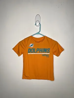 NFL Miami Dolphins Shirt Boys Sizes Orange Short Sleeve Football Active Wear • $14.99