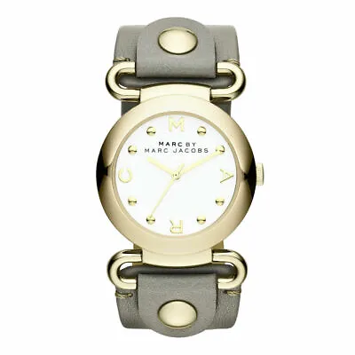 Marc Jacobs Women's MBM1303 Molly Round Grey Strap Watch • $149.95