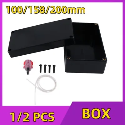 100 / 158 / 200mm ABS Plastic Electronic Junction Enclosure Box IP65 Waterproof • £10.59