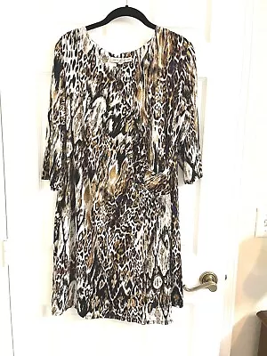 AA Studio AA Woman's Career Faux Wrap Dress 16W Multicolor EUC • $22.99