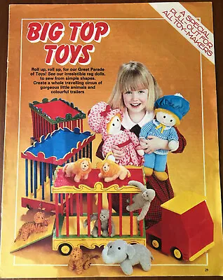 £12.99 • Buy SEWING PATTERN Jean Greenhowe Big Top Toys Circus Animals Nursey Rhyme Dolls