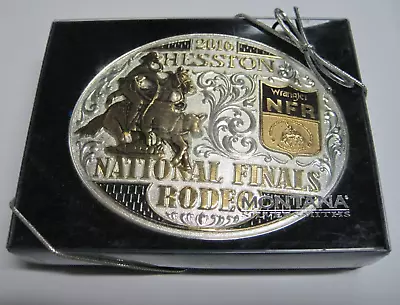 Hesston Gold & Silver 2016 NFR Cowboy Rodeo Adult Buckle New In Box • $119