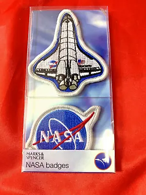 Shuttle Discovery - NASA - Sew On Badge - Embroidered - M & S New Old Stock • £2