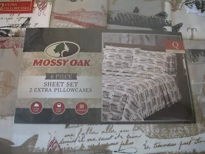 Mossy Oak Fishing Fish Bed Sheet Set Fish Bed Sheets Queen Set Fisherman Sheets • $45.98